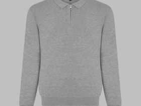 Джемпер-поло полуприлегающего кроя с шерстью