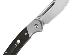 Складной нож CJRB Pyrite Bowie, сталь AR-RPM9, рукоять Ebony wood