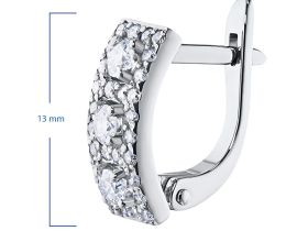 Серьги из белого золота с бриллиантами э0901сг08160800