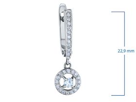 Серьги из белого золота с бриллиантами э4701сг04154600