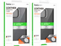 Чехол-накладка Hoco Jazz Magsafe для iPhone 15 Pro искусcтвенная кожа (черный)