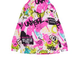 Куртка текстильная с полиуретановым покрытием для девочек (ветровка)