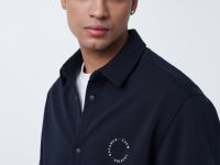 Рубашка из ткани интерлок, Синий