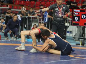 Масштаб впечатляет. Ковёр Павла Пинигина собрал тысячу юных борцов