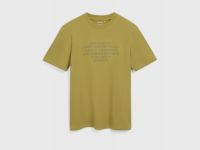 Футболка с принтом и вышивкой, Зеленый