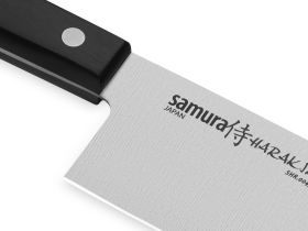Нож кухонный овощной накири Samura "HARAKIRI" (SHR-0043B) 170 мм, сталь AUS-8, рукоять ABS пластик, чёрный