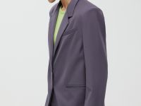 Жакет с отложным воротником свободного силуэта