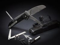 Многофункциональный складной нож 87 мм с выкидным стропорезом Extrema Ratio Police EVO, сталь Bhler N690, рукоять алюминий