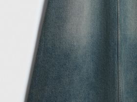 Расклёшенная джинсовая юбка миди, Синий