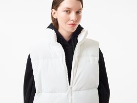 Женский утеплённый жилет Lacoste с капюшоном