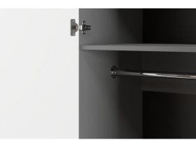 Распашной шкаф Луми 2-90x242 Графитовый