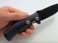 Нож складной LionSteel SR1 VB (VIOLET), сталь Black PVD-Coated Sleipner, рукоять титан, фиолетовый