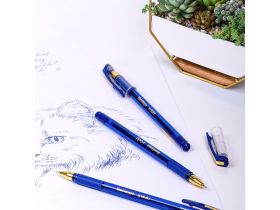 Ручка шариковая Berlingo "xGold" синяя, 0,7 мм, игольчатый стержень, грип