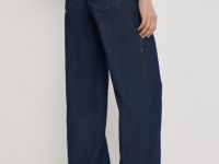 Широкие джинсы со средней посадкой, Синий