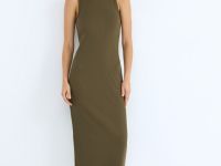 Платье-майка из трикотажа, Зеленый