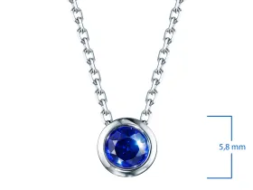 Колье из белого золота с сапфиром э4777кл02220890