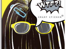 Держатель наклейка WTF