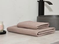 Полотенце вафельное Lorgo, коричневое