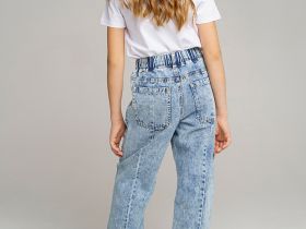 Джинсы-трубы для девочки