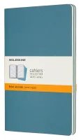 Блокнот в линейку Moleskine "Cahier Journal" 3 шт Large 13х21 мм 84 стр, обложка голубая