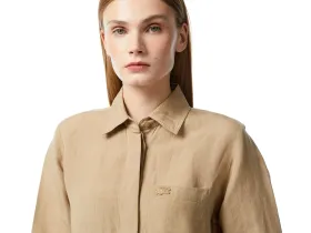 Женская лёгкая рубашка Lacoste из льна
