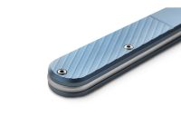 Складной нож LionSteel Barlow Slim Shuffler, сталь M390, рукоять Blue Titanium