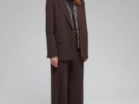 Однобортный жакет в полоску