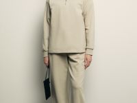 Толстовка из хлопка с отложным воротником