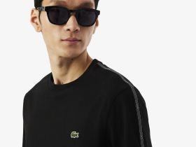 Мужская хлопковая футболка Lacoste стандартного кроя