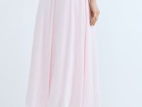 Юбка миди А-силуэта, Розовый