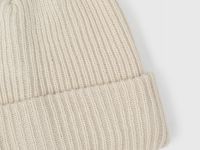 Шапка с отворотом, Бежевый