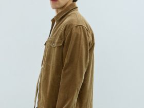 Куртка-рубашка из вельвета, Бежевый