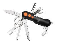 Нож перочинный Stinger 96 мм, 15 функций, черный/оранжевый, в блистере