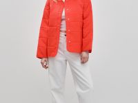 Стеганая куртка с v-образным вырезом