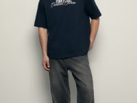 Оверсайз футболка с принтом