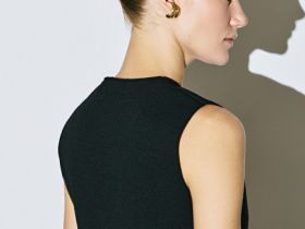 Жилет на пуговицах, Черный