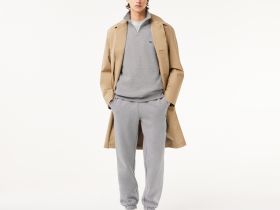 Мужская толстовка Lacoste на молнии с высоким воротом