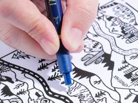 Набор капиллярных ручек Finenolo 7 шт (0.2, 0.25, 0.3, 0.35, 0.4, 0.45, 0.5мм) черные в пластиковой коробке