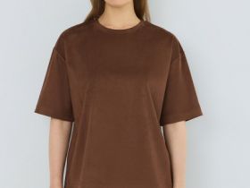 Футболка из искусственной замши, Оранжевый