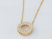 Подвеска из желтого золота с бриллиантами э0301пд04210016