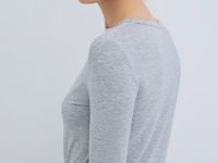 Лонгслив с шёлком, Серый