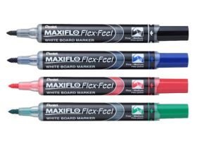 Маркер для досок с жидкими чернилами и кнопкой подкачки чернил Pentel "Maxiflo" 1-5 мм, черный