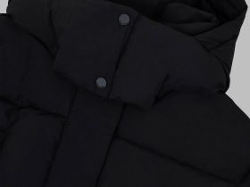 Удлиненный пуховик с натуральным пухом