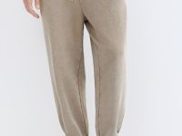 Трикотажные джоггеры с эффектом стирки, Бежевый