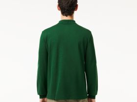 Мужское поло Lacoste L.12.21 классического кроя с длинным рукавом