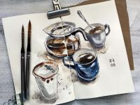 Скетчбук Maxgoodz "Classic Aqua" А5 (13х21см), 20 л, 250 г Голубой