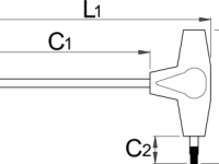 Ключ Г-образный Torx с ручкой Unior 193TX (T30)