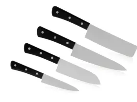 Набор из 4-х кухонных ножей Hatamoto (JPS-003), сталь AUS-8