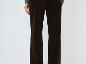 Прямые джинсы с бархатным напылением, Коричневый