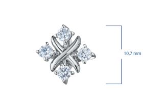 Классическая подвеска из серебра э0612пд07191300_white